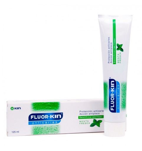 Dentifrice anti-caries à la menthe Fluor Kin 125 ml