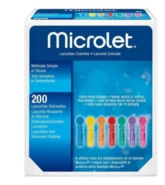 Lancettes colorées Microlet 200