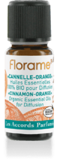Florame Composition des huiles d'Essen Orange & Cannelle.
