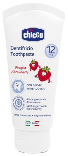 Pâte de fraise 12 mois et plus avec fluorure