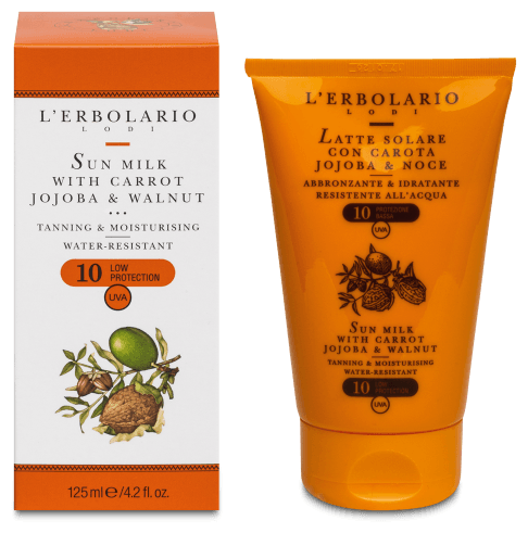 Lait Solaire Carotte Jojoba et Noix SPF 10 125 ml