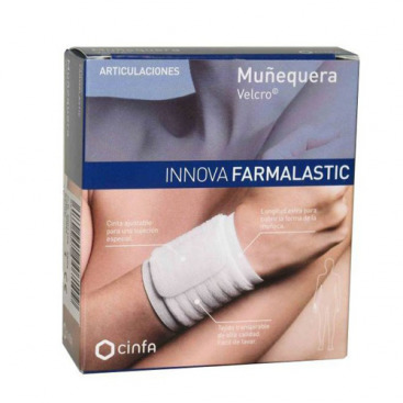 Bracelet Velcro Farmalastic Innova Blanc T/PM
