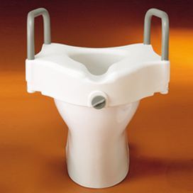 Rehausseur de si&egrave;ge de toilette 12 cm, bras et support de fixation 2175