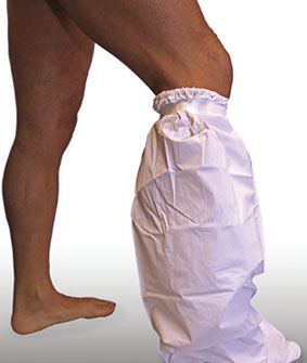 Couverture de plâtre pour jambe courte