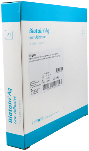 Pansement non adhésif Biatain Silver 15 x 15