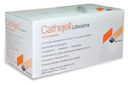 Gel de lidocaïne Cathejell, 25 seringues, 12,5 g
