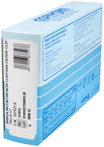 Culotte d&#39;incontinence Plast Clip T-12