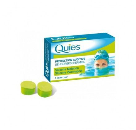 Bouchons d&#39;oreilles de natation en silicone Quies, 6 unités
