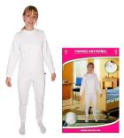 Pyjama anti-couches désinfecté, longueur complète, blanc, taille S