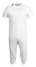 Pyjama anti-couches désinfecté à manches longues et courtes, blanc, taille L