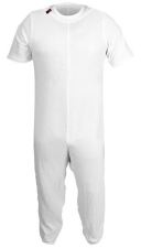 Pyjama anti-couches désinfecté à manches longues et courtes, blanc, taille S