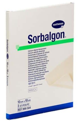 Pansement Sorbalgon 10 x 10 cm 3 unités