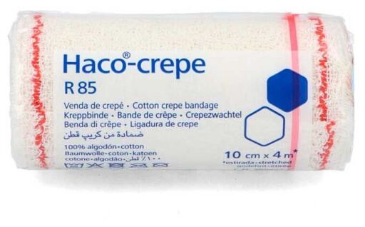 Bande élastique en crêpe Haco-Crepe 4 m x 10 cm