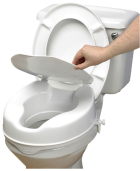 Si&egrave;ge de toilette &eacute;l&eacute;vateur 10 centim&egrave;tres avec couvercle