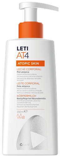 Leti Lait corporel AT4 pour peaux atopiques 250 ml