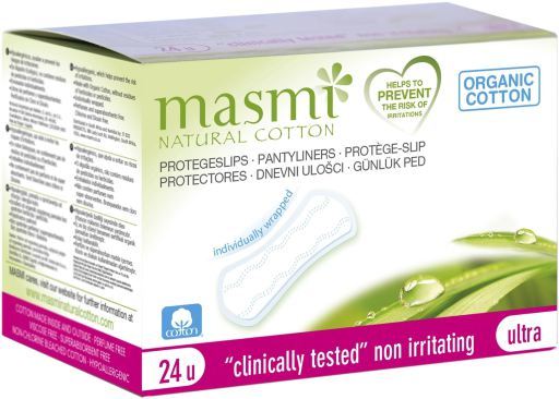 Masmi Prot&egrave;ge-slips anatomiques en coton 24 unit&eacute;s