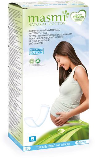 Serviettes de maternit&eacute; 100% coton 10 unit&eacute;s