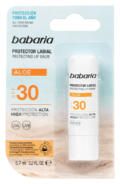 Babaria Baume &agrave; l&egrave;vres &agrave; l'alo&egrave;s SPF 30 5,7 ml