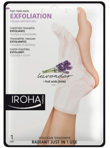 Iroha Nature Masque pour les pieds Chaussettes Gommage &agrave; la lavande