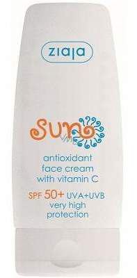 Ziaja Cr&egrave;me visage antioxydante SUN SPF50+ &agrave; la vitamine C 50 ml