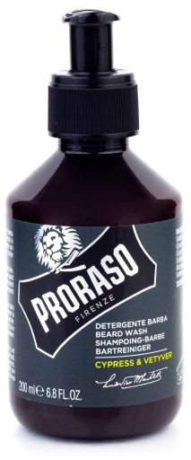 Shampoing Monolame pour Barbe et Moustache cypr&egrave;s et v&eacute;tiver 200 ml