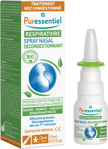 Spray nasal décongestionnant aux huiles essentielles BIO 15 ml
