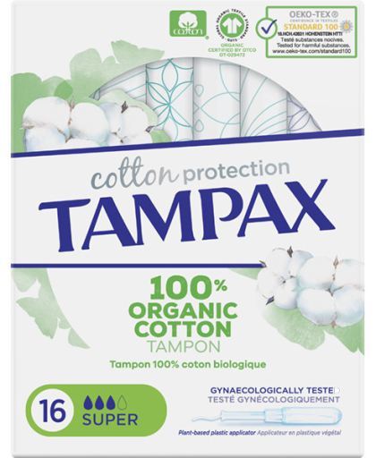 Tampons Super Bio Coton Protection, 16 unités
