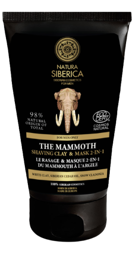 Argile et masque de rasage 2 en 1 pour hommes uniquement The Mammoth 150 ml