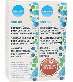 Solution unique pour lentilles de contact souples 2X500 ml