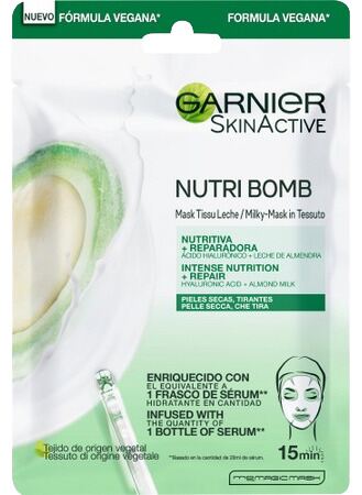Skin Active Nutri Bomb Masque Tissu Lacté Réparateur 28 gr