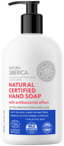 Savon pour les mains naturel certifié à effet hygiénique 500 ml
