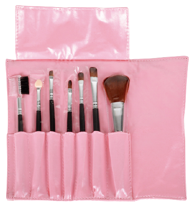 Coffret de maquillage rose Tika 7 pinceaux