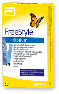 Bandelettes de test de glucose Optium 50 bandelettes