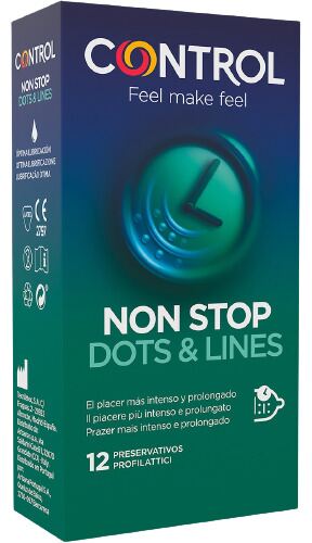 Préservatifs anti-taches, points et nervures, 12 unités