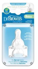 Lot de 2 tétines Dr. Brown&#39;s à débit standard (céréales)