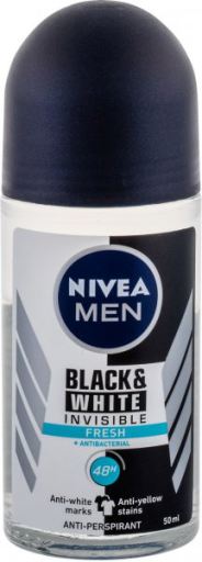 Déodorant Roll on Men Invisible For Black &amp; White Fresh 48h 50 ml