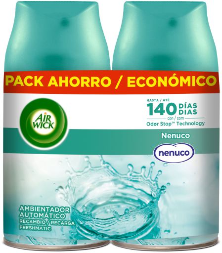 D&eacute;sodorisant automatique en spray Nenuco Freshmatic, 2 recharges x 250 ml