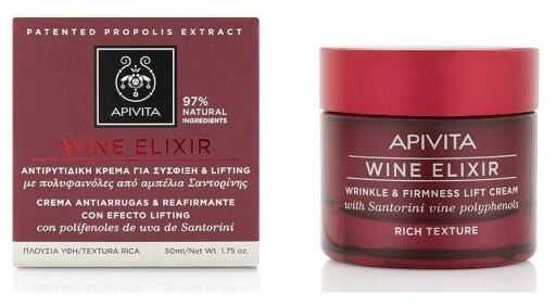 Apivita Wine Elixir rides & fermet&eacute; Cr&egrave;me Texture Riche 50 ml