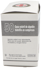 Gaze de coton stérile 50 unités