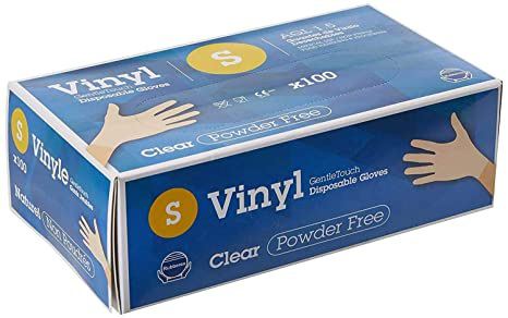 Gants en vinyle doux au toucher sans poudre L 100 unités