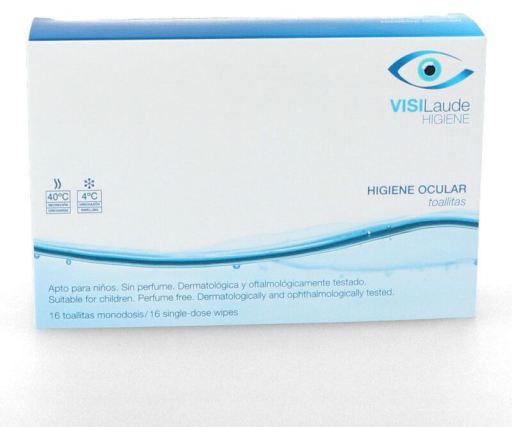 Lingettes d'hygi&egrave;ne oculaire Visilaude 16 unit&eacute;s
