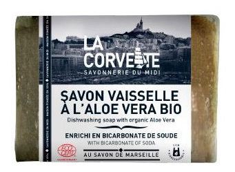 La Corvette Savon Tablette Vaisselle Bicarbonate et Aloe vera 200 gr