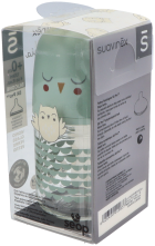 Biberon en verre avec tétine en silicone 3 positions, 120 ml