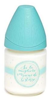 Biberon en verre avec tétine en silicone 3 positions, 120 ml