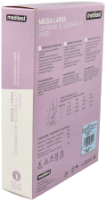 Bas longs en dentelle à forte compression beige, taille S
