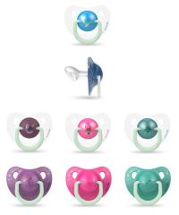 Sucette Night &amp; Day Silicone Tétine Anatomique 6-18 M 2 pcs