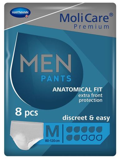 Couches pour incontinence 7 Drops M pour hommes, 8 unités