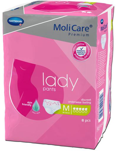 Culottes d&#39;incontinence pour femmes 5 Drops M, 8 pièces