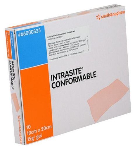 Pansement conformable Intrasite 10 x 20 cm, 5 unit&eacute;s