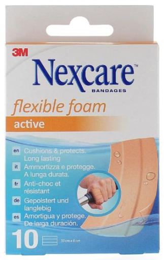 Pansements en mousse flexible Nexcare Active 6 x 10 cm